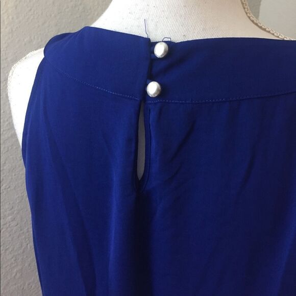 Banana Republic Royal Blue Beaded Tank - Picture 6 of 7